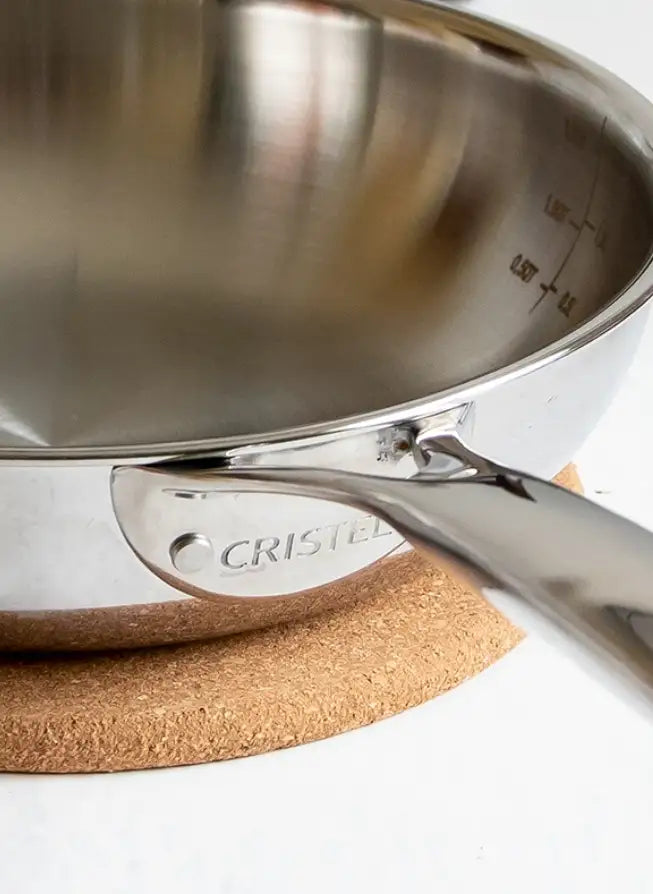 Set of 2 deep frying pans by Cristel