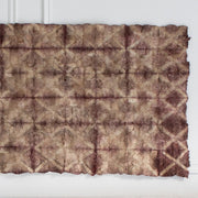 Plant Dyed Wild Silk Wall Hanging- Diamond Pattern - Natural Burgundy