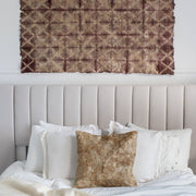 Plant Dyed Wild Silk Wall Hanging- Diamond Pattern - Natural Burgundy