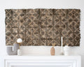 Plant Dyed Wild Silk Wall Hanging- Diamond Pattern - Natural Sage
