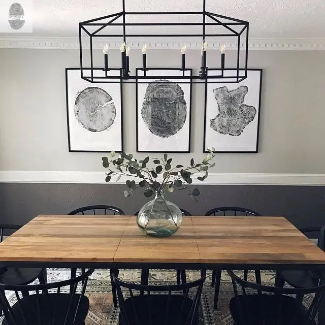 Handmade Tree Ring Prints from Reclaimed Wood | Three-Panel Woodcut Wall Art Set | 24" x 36" Each