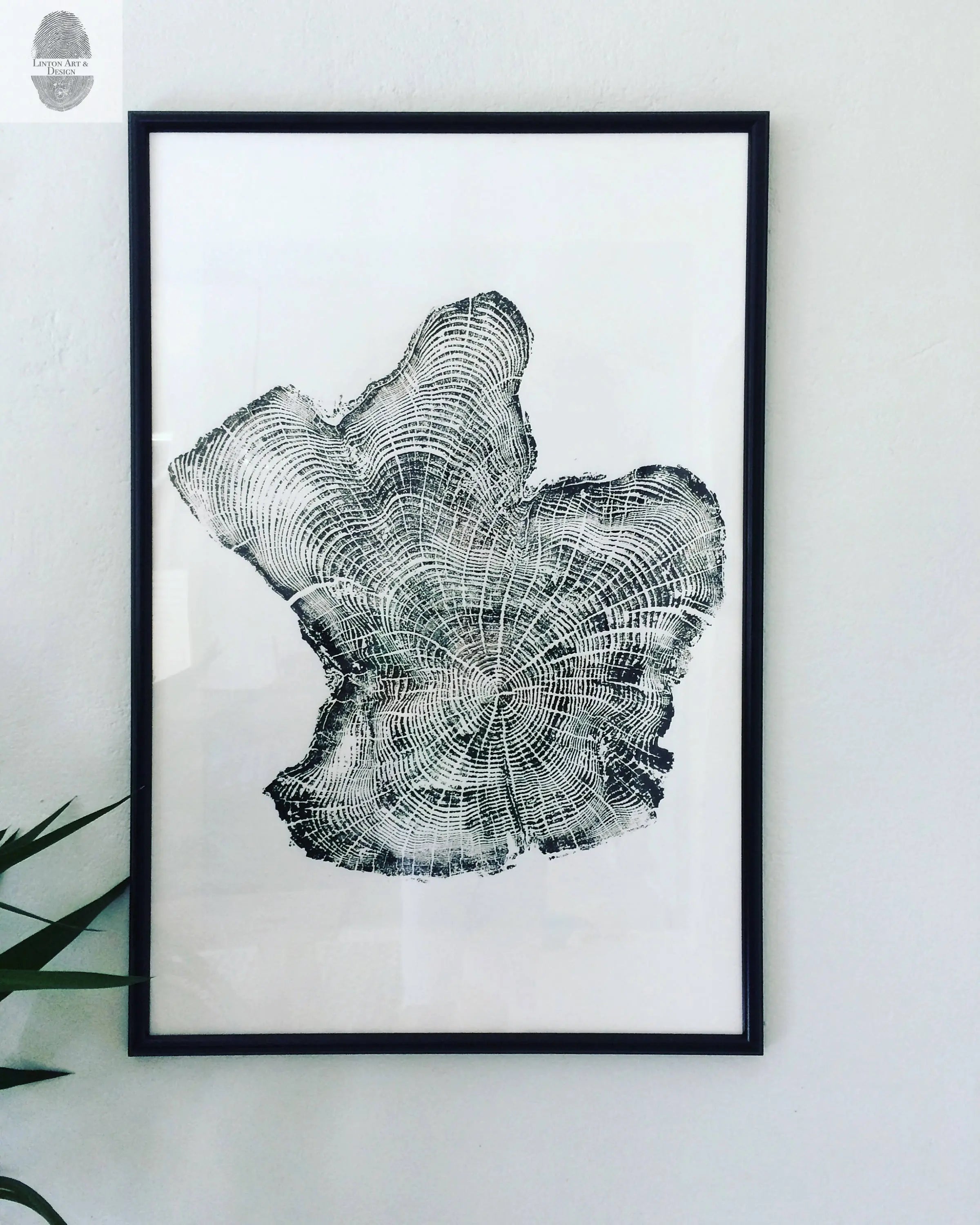 Handmade Tree Ring Prints from Reclaimed Wood | Three-Panel Woodcut Wall Art Set | 24" x 36" Each