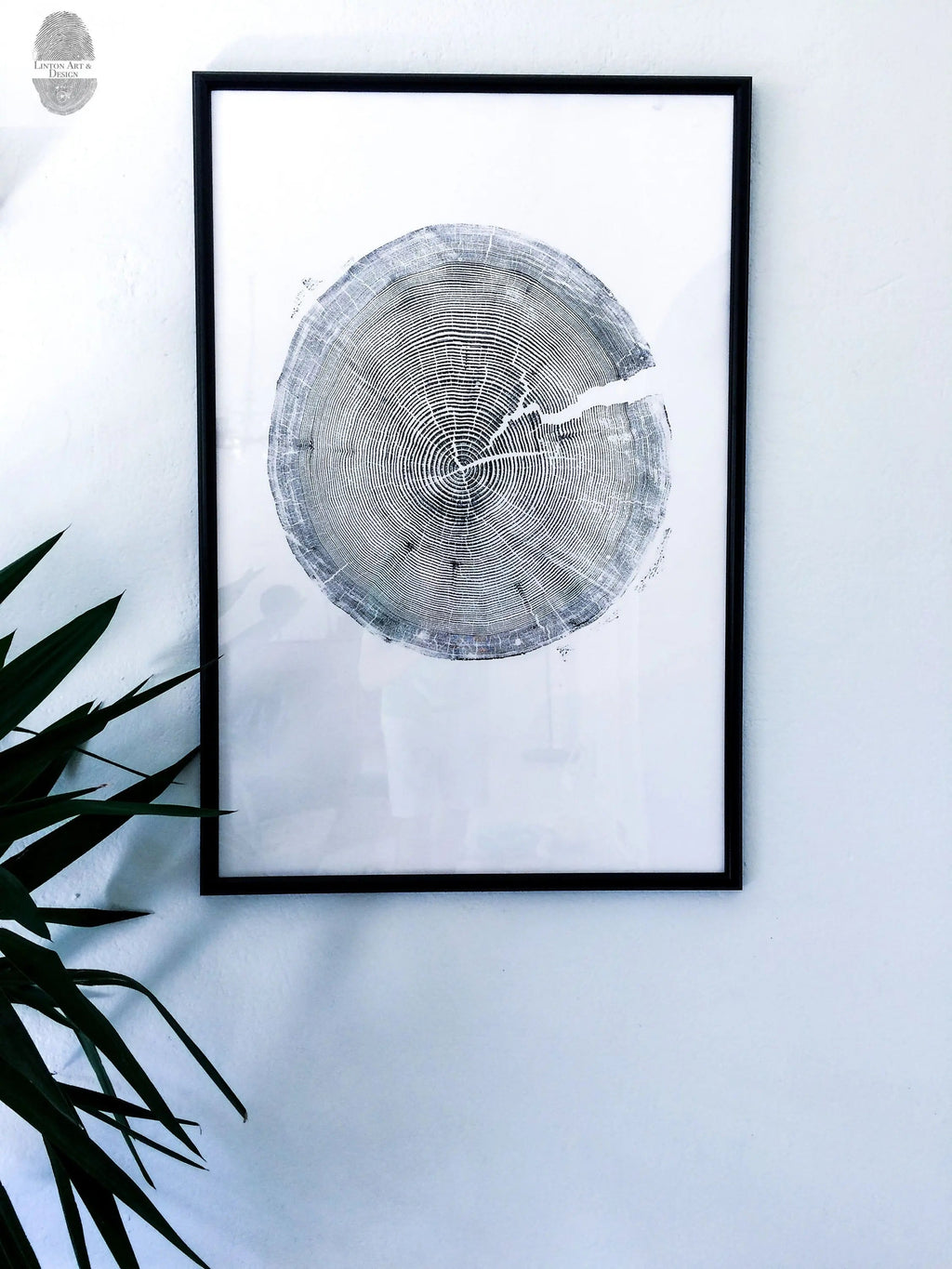 Handmade Tree Ring Prints from Reclaimed Wood | Three-Panel Woodcut Wall Art Set | 24" x 36" Each