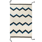 Zapotec Blue & Black Zig Zag Rug #6