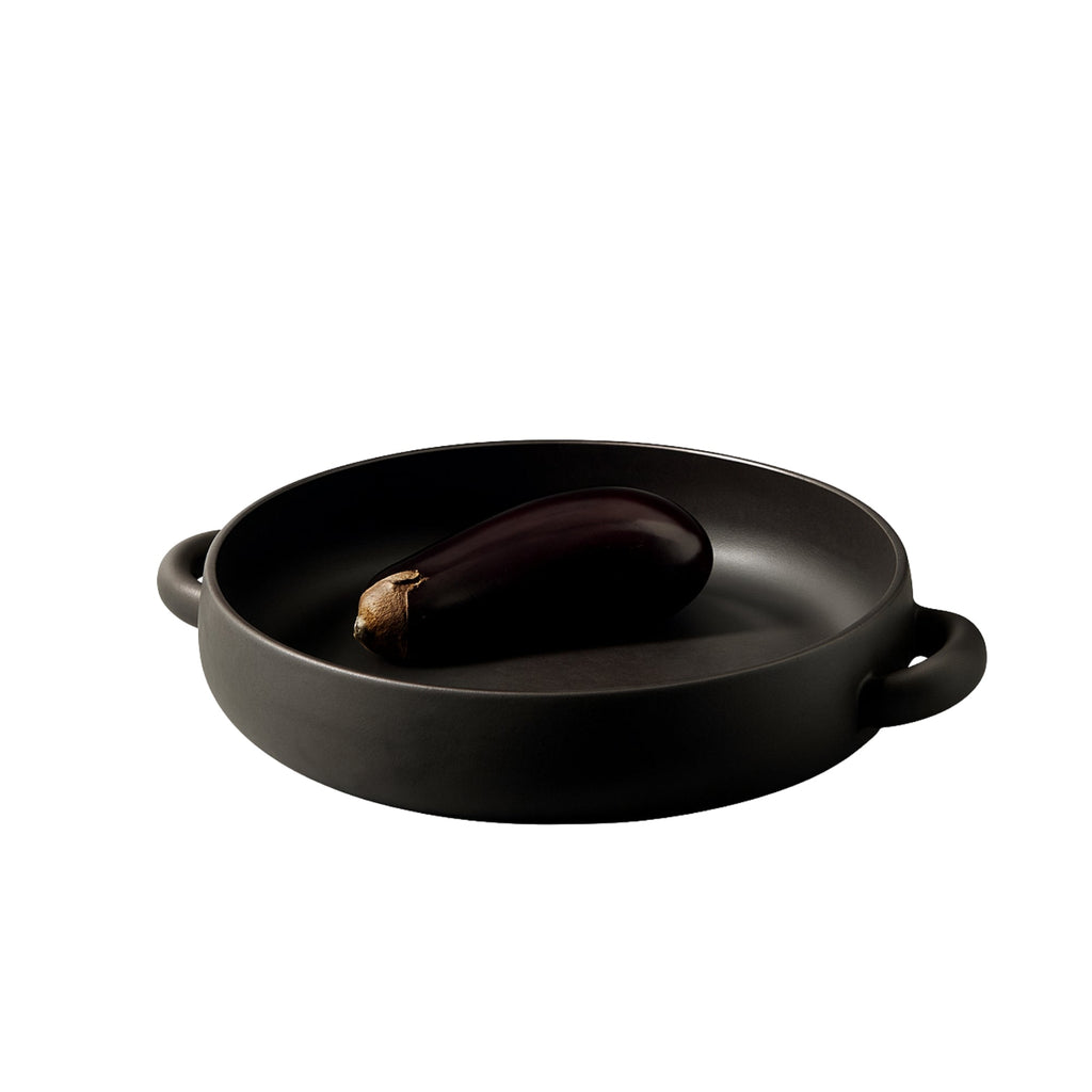Stoneware Serving Plate With Handles 13.4".