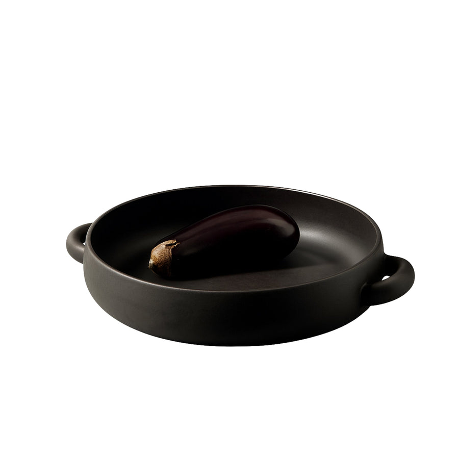 Stoneware Serving Plate With Handles 13.4".