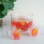 Admiral Crystal Punch Bowl and Tumbler Set.