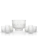 Admiral Crystal Punch Bowl and Tumbler Set.