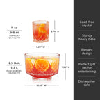 Admiral Crystal Punch Bowl and Tumbler Set.