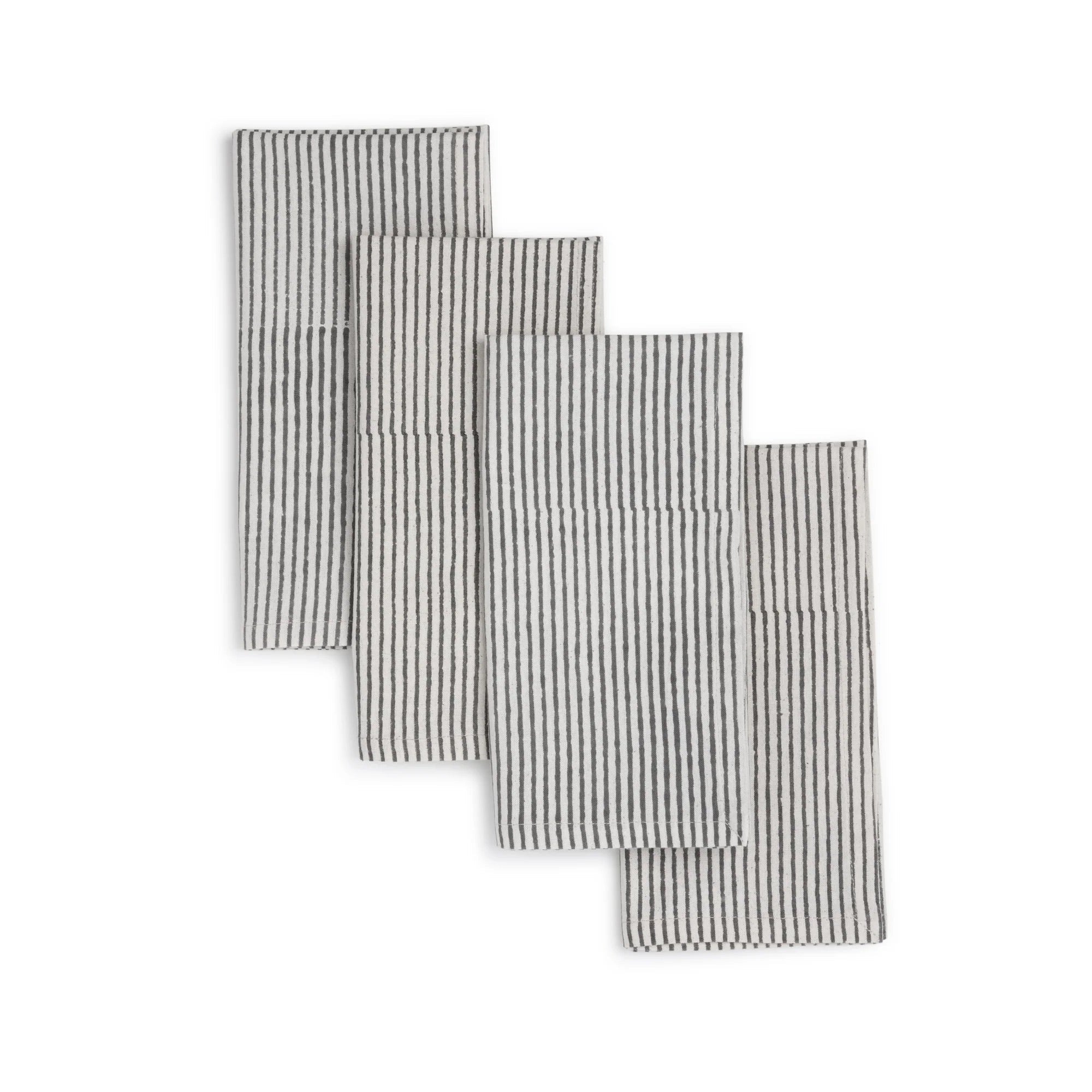 VERTEX Hand Block Printed Napkins - Set of 4. Cotton - Fair Trade - Artisan Made