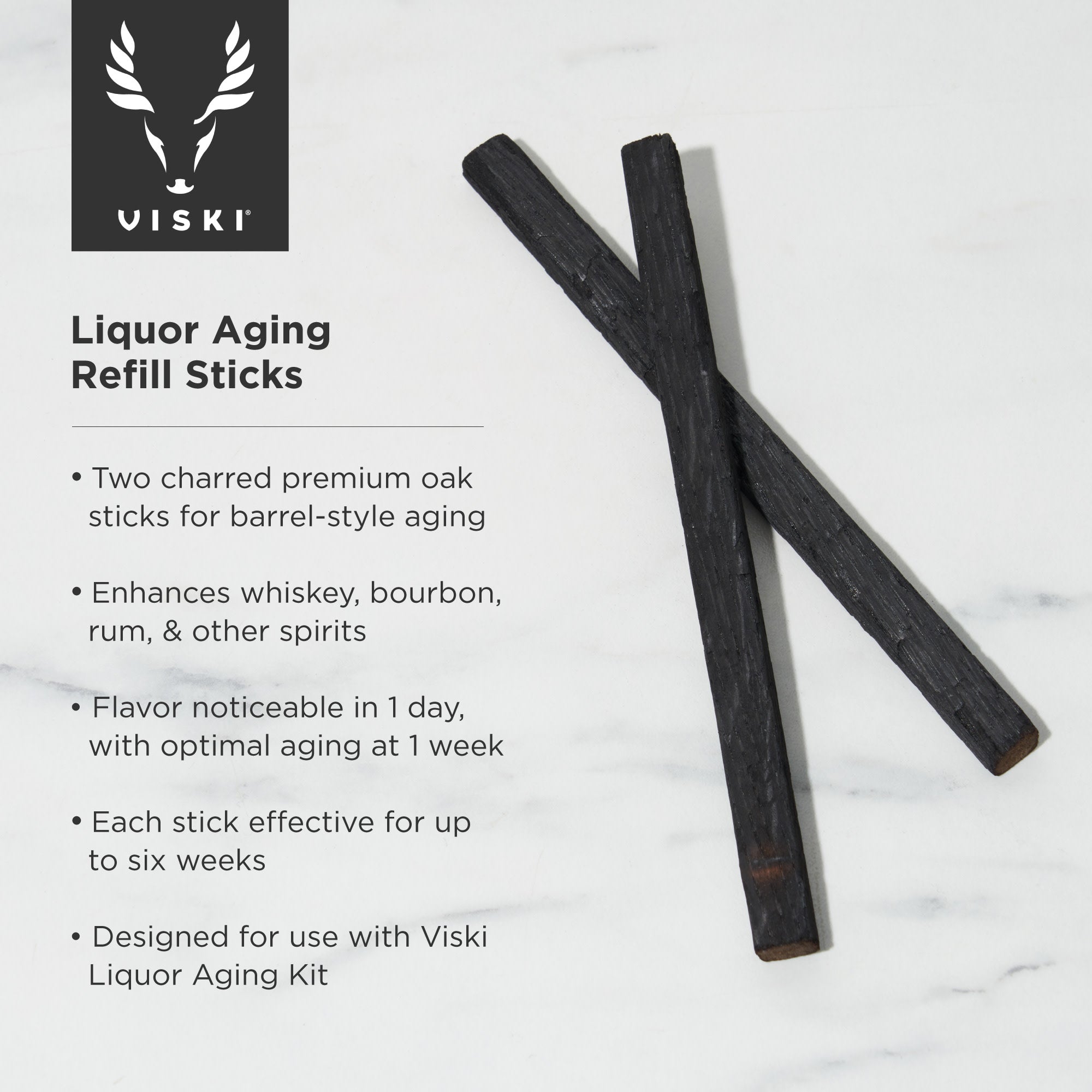 Alchemi Liquor Aging Kit Refill Sticks, Set of 2 - Shop_nameViski
