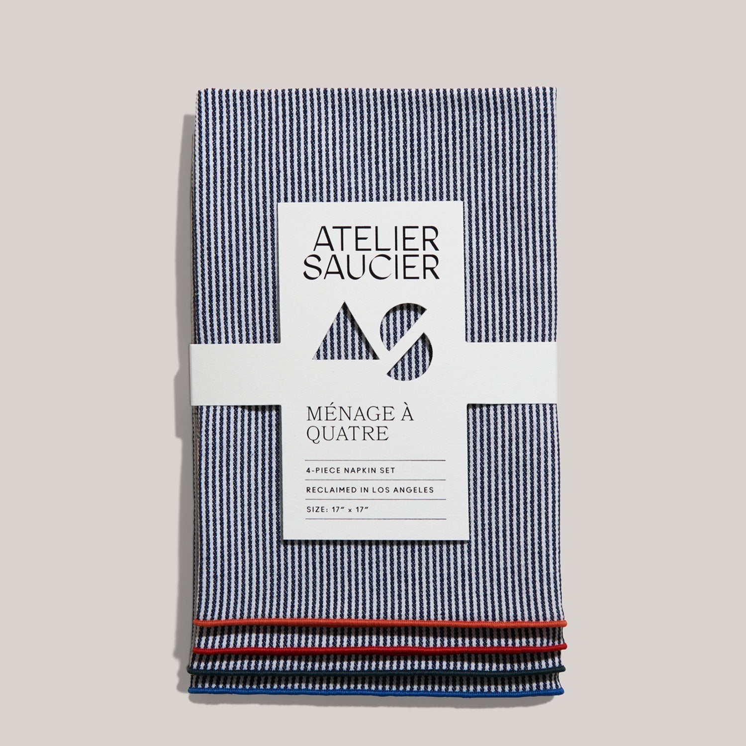 Americana Stripe Napkins | Set of 4.