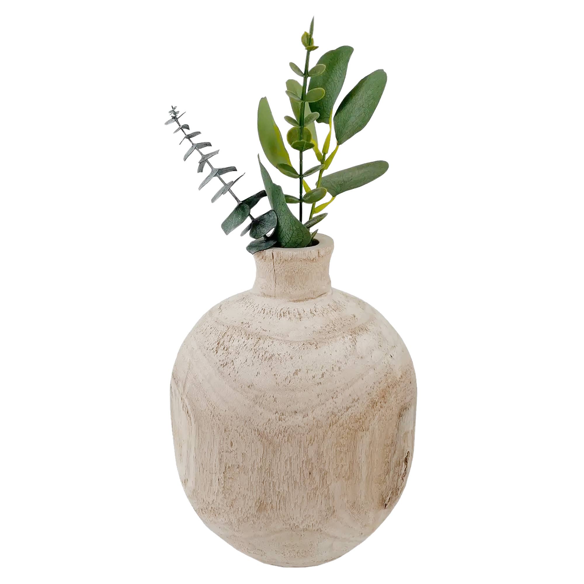 Andaluca - Paulownia Wood Round Vase.