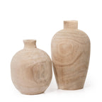 Andaluca - Paulownia Wood Round Vase.