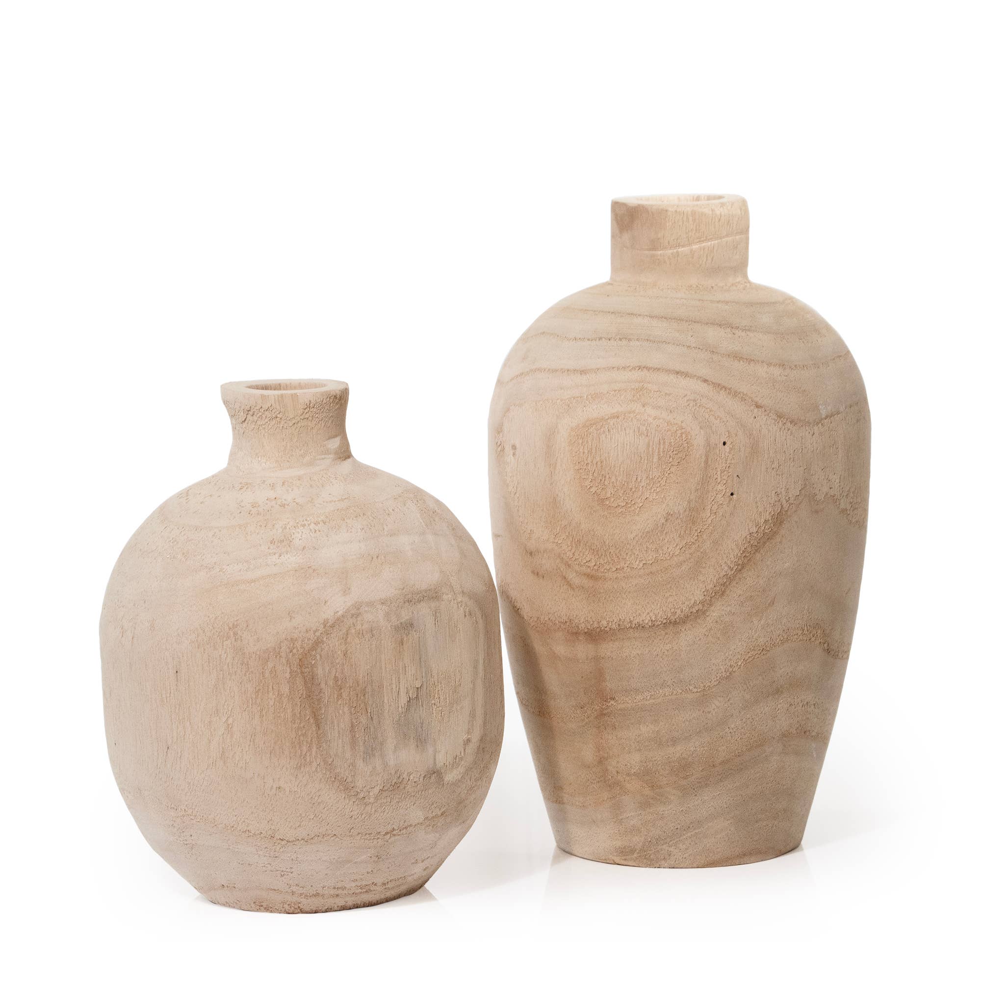 Andaluca - Paulownia Wood Round Vase.