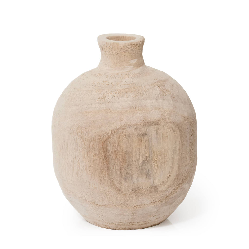 Andaluca - Paulownia Wood Round Vase.