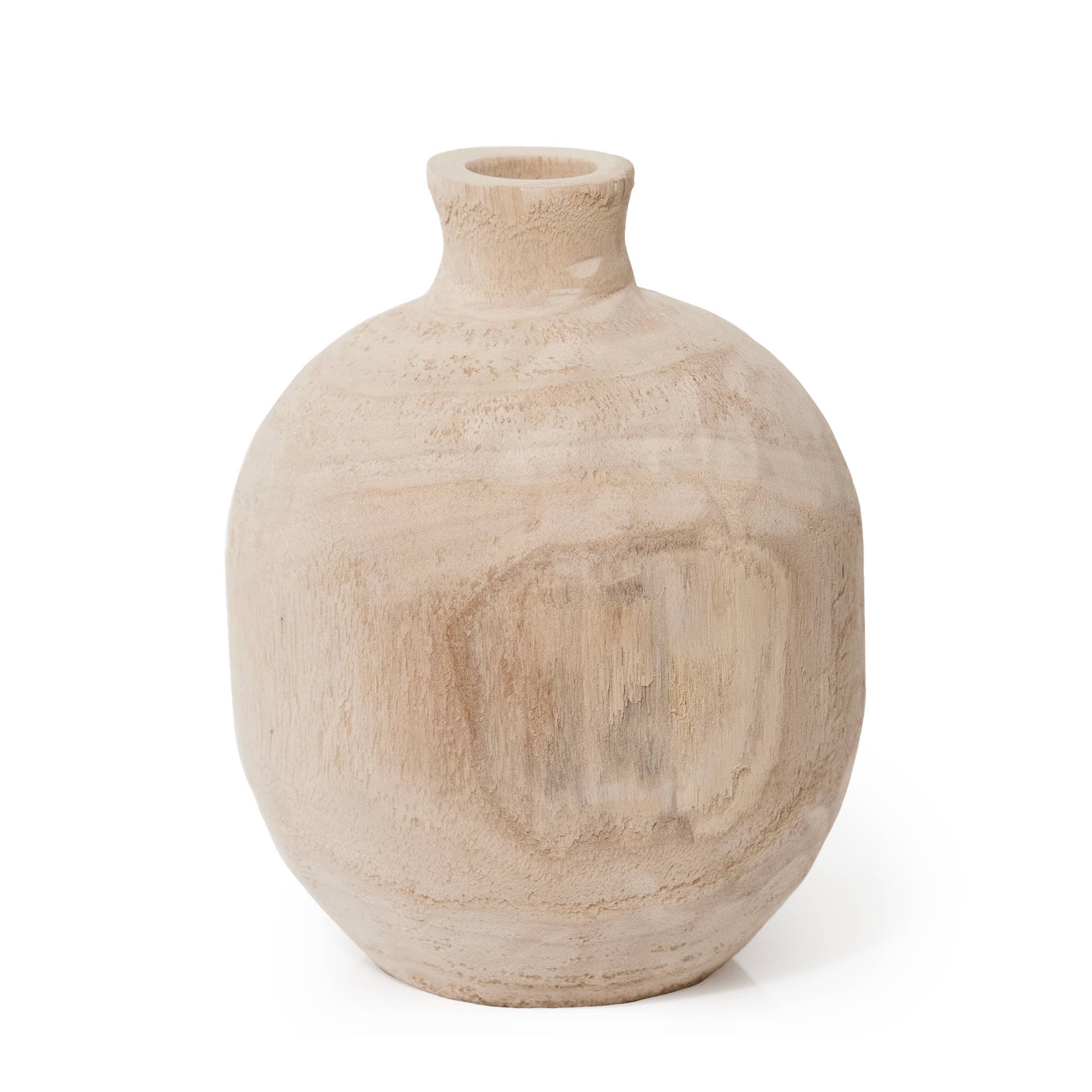 Andaluca - Paulownia Wood Round Vase.