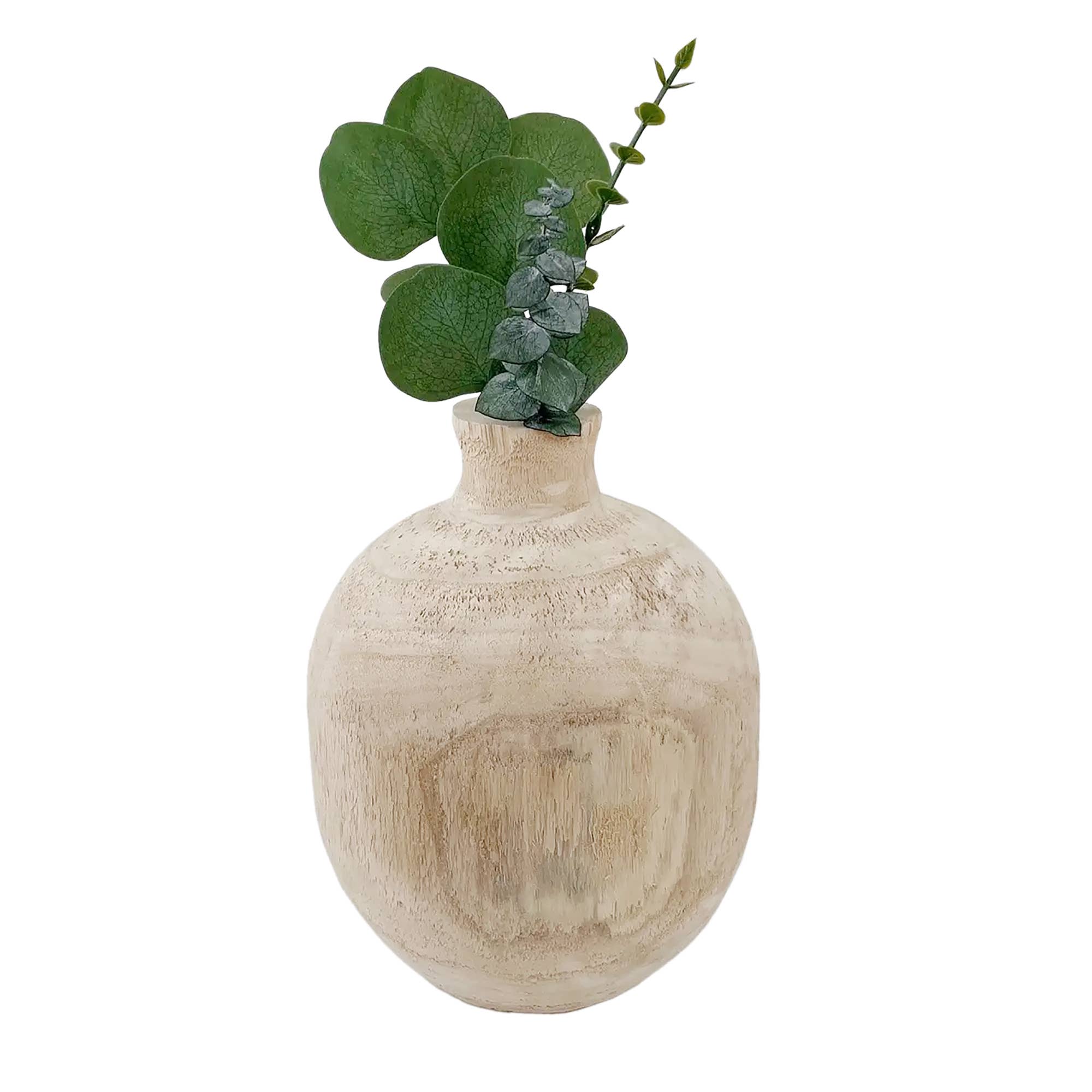 Andaluca - Paulownia Wood Round Vase.