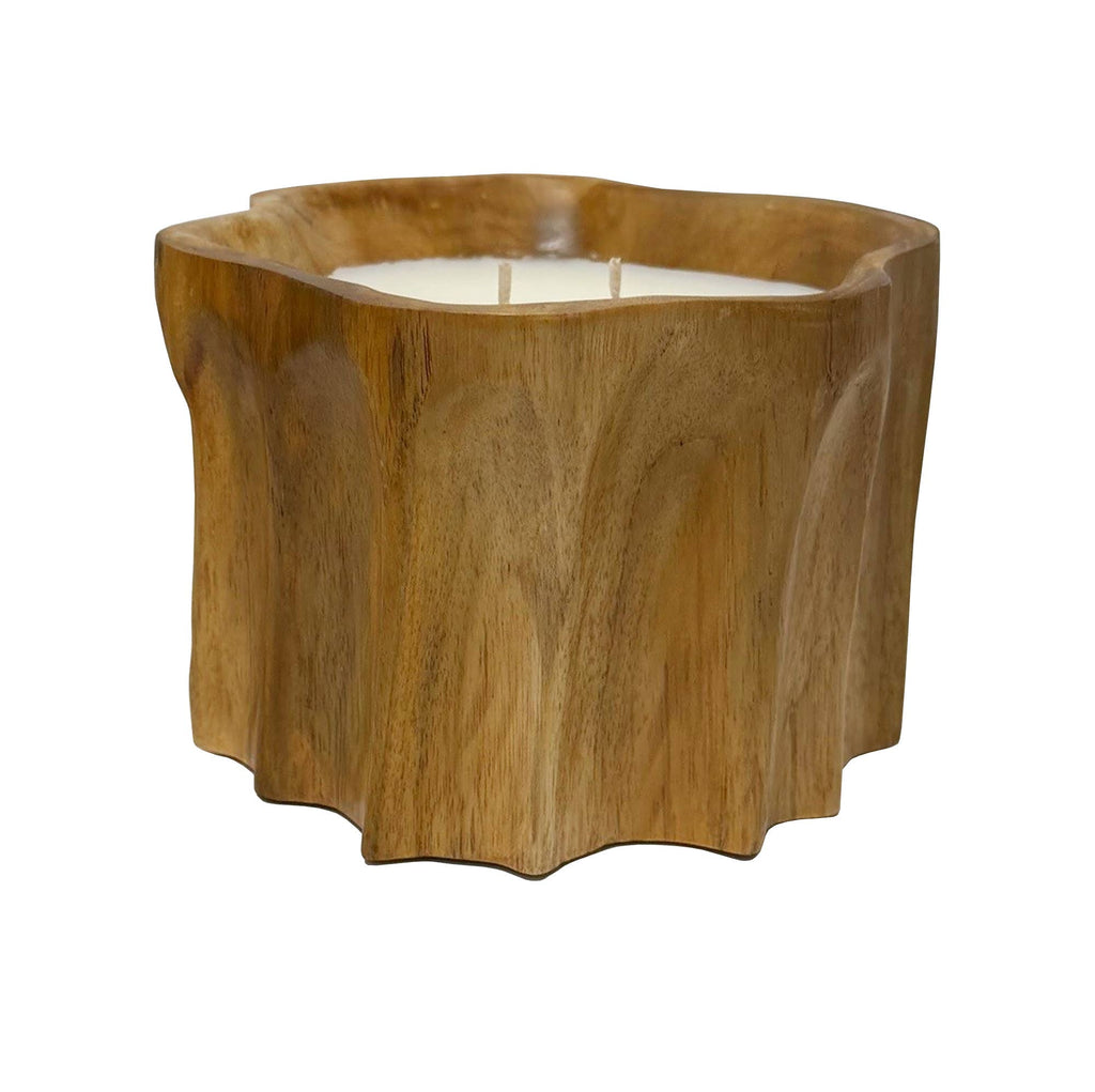 Andaluca - Petite Teak Organic Bowl Candle.