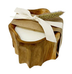 Andaluca - Petite Teak Organic Bowl Candle.
