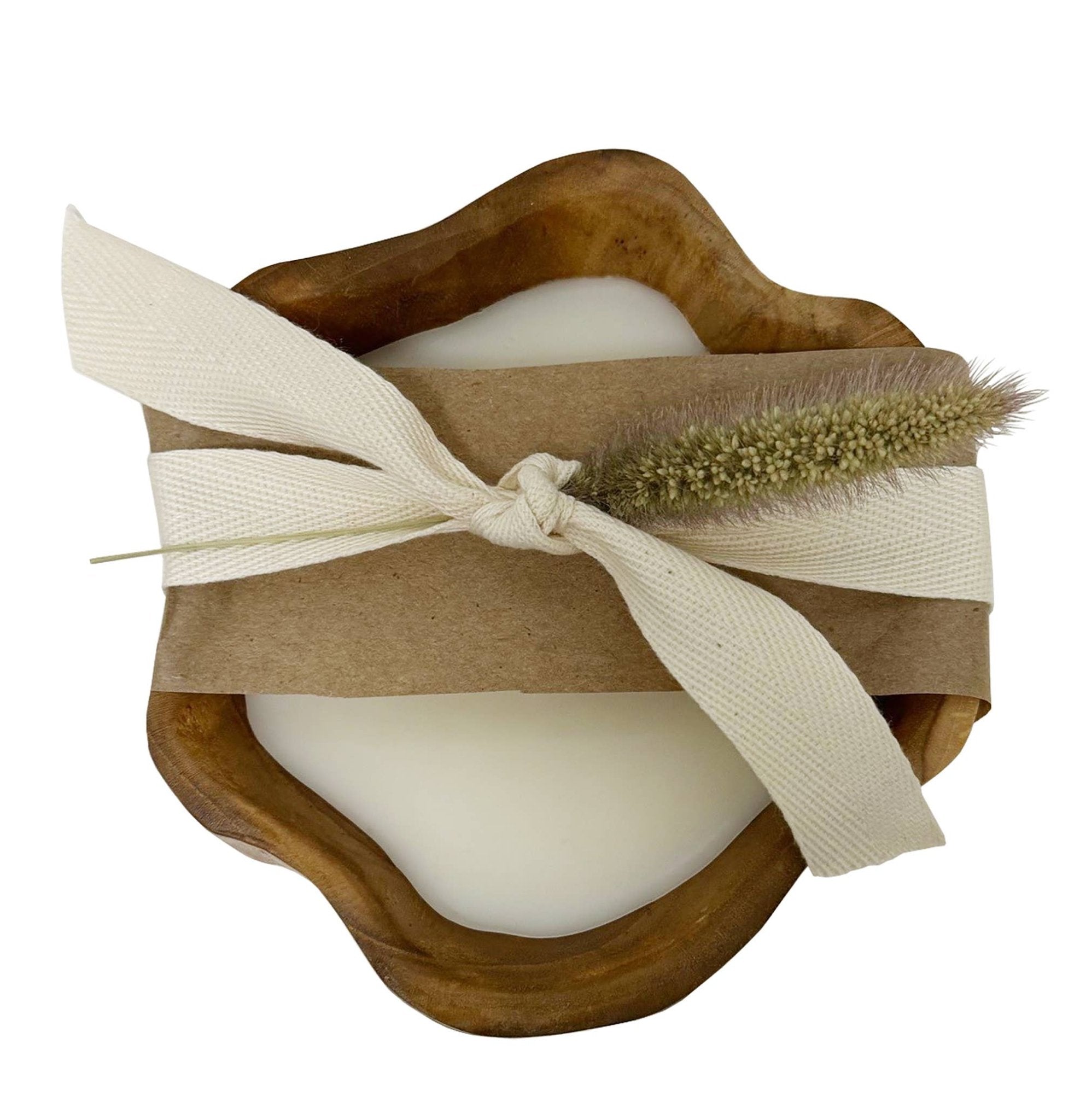 Andaluca - Petite Teak Organic Bowl Candle.