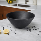Arendal Black Mango Wood Serving Bowl | Sustainable Luxury Statement Piece by be HOME.