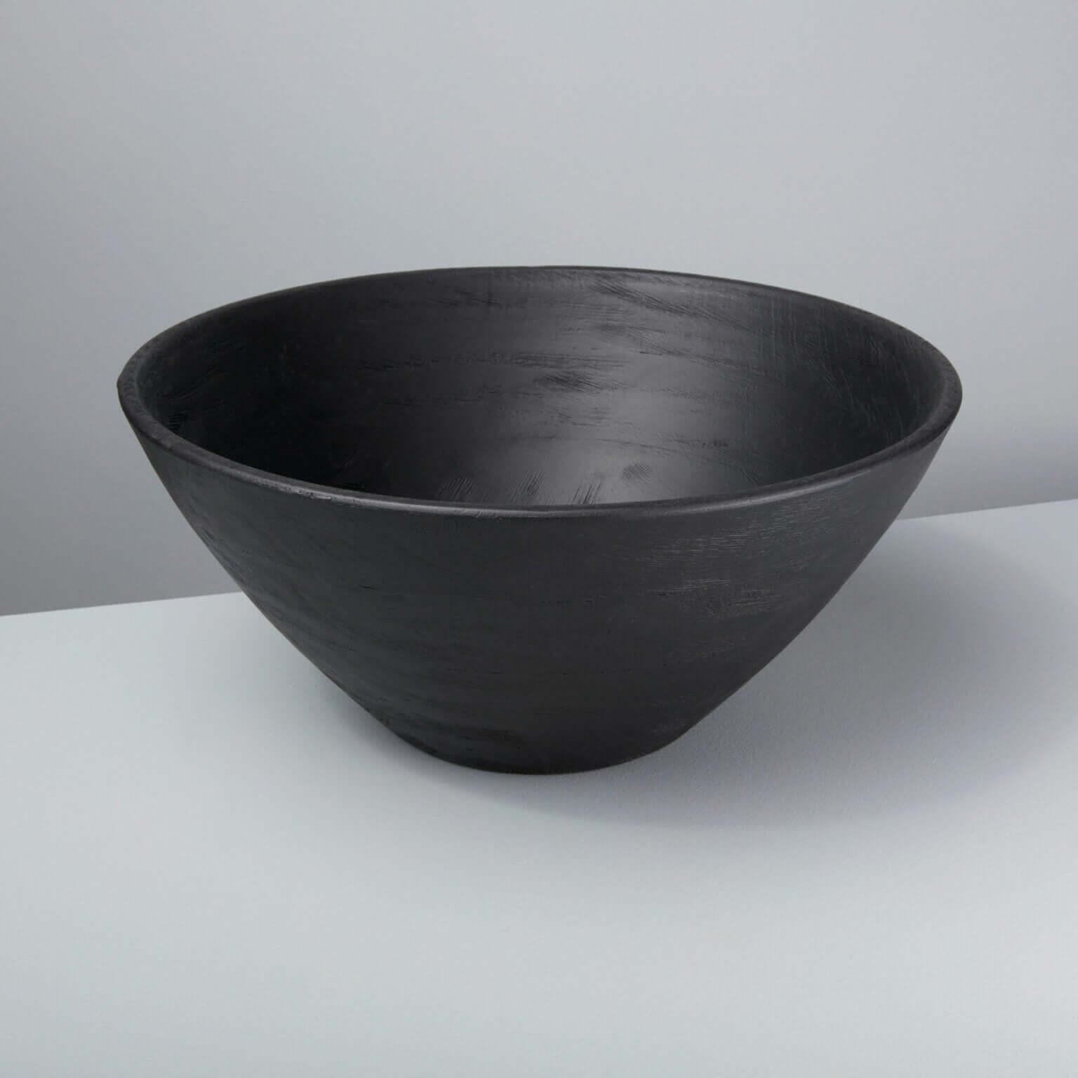 Arendal Black Mango Wood Serving Bowl | Sustainable Luxury Statement Piece by be HOME.