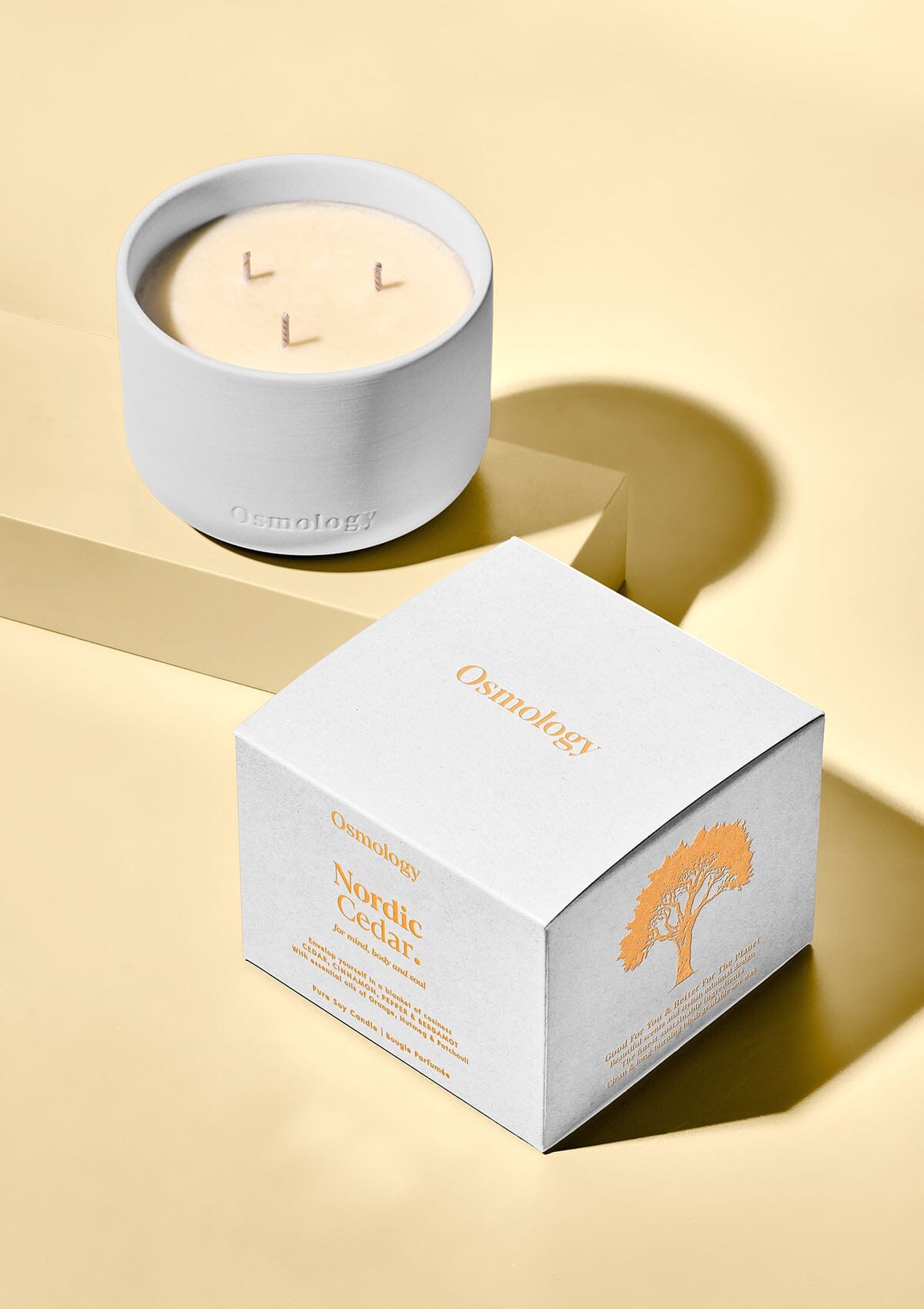 Nordic Cedar Scented Triple Wick Candle.