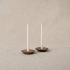 Dish Candlestick Holder Pair