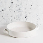 Stoneware Serving Plate With Handles 13.4".