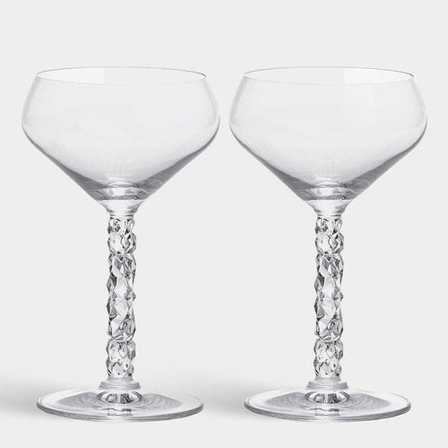 Carat Coupe - Set of 2: Modern Cut Crystal Elegance by Lena Bergström.