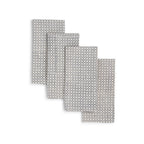 VERTEX Hand Block Printed Napkins - Set of 4. Cotton - Fair Trade - Artisan Made