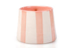 Ceramic Pink Stripe  Coffee cup- 220ml - 3.5 x 2.5 Inches (Set of 2).