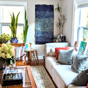 Wild Silk Color Field Wall Hanging - Indigo