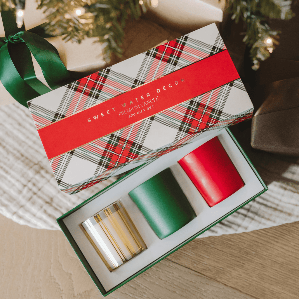 Christmas Candle Gift Box Set (Christmas, Warm and Cozy, Fraser Fir) - Shop_nameSweet Water Decor