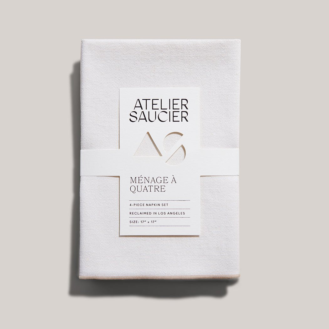 Cream Burlap Crème Napkins | Set of 4 - Shop_nameATELIER SAUCIER
