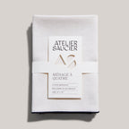 Cream Burlap Noir Napkins | Set of 4 - Shop_nameATELIER SAUCIER