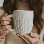 Cream Sweater 18oz. Figurine Coffee Mug - Shop_nameSweet Water Decor