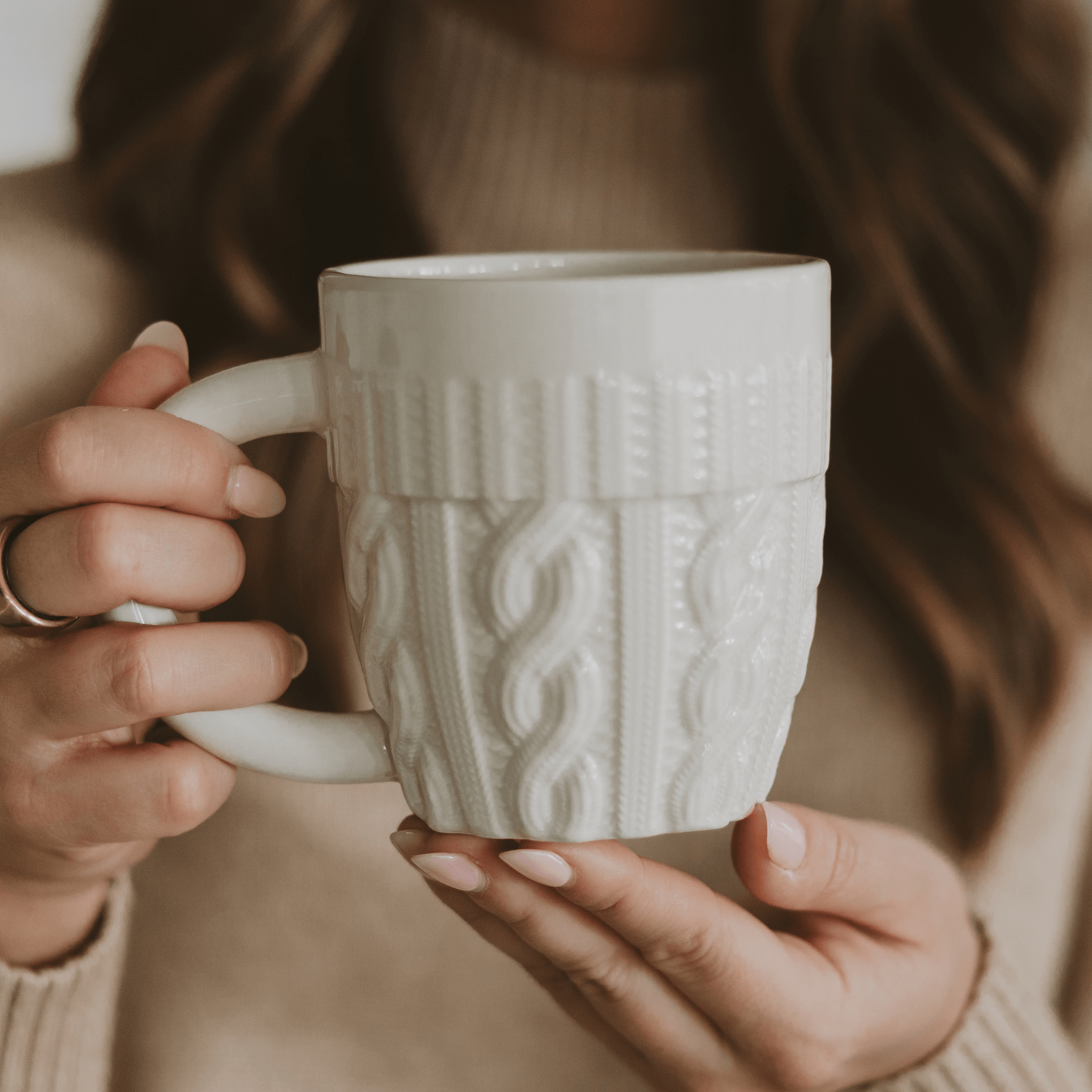 Cream Sweater 18oz. Figurine Coffee Mug - Shop_nameSweet Water Decor