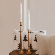 Cream Tree Taper Candles - Set of 2.