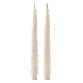 Cream Tree Taper Candles - Set of 2.