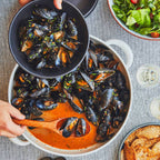 Stoneware Serving Plate With Handles 13.4".