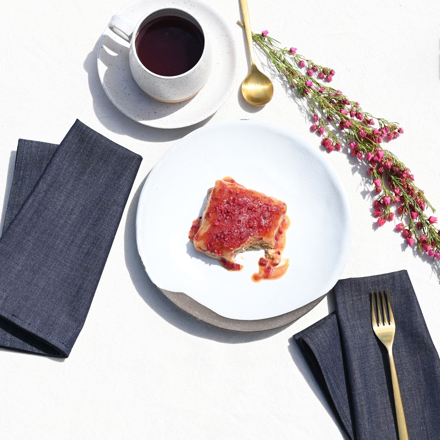 Denim Linen Napkins | Set of 4.