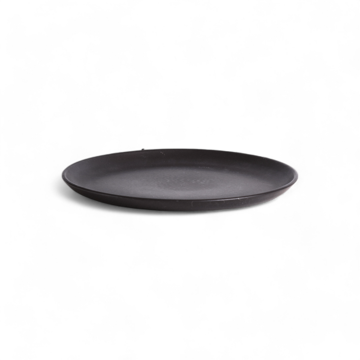 Flat Salad/Dinner Plate | Edan 9.4" - Matte Black Stoneware