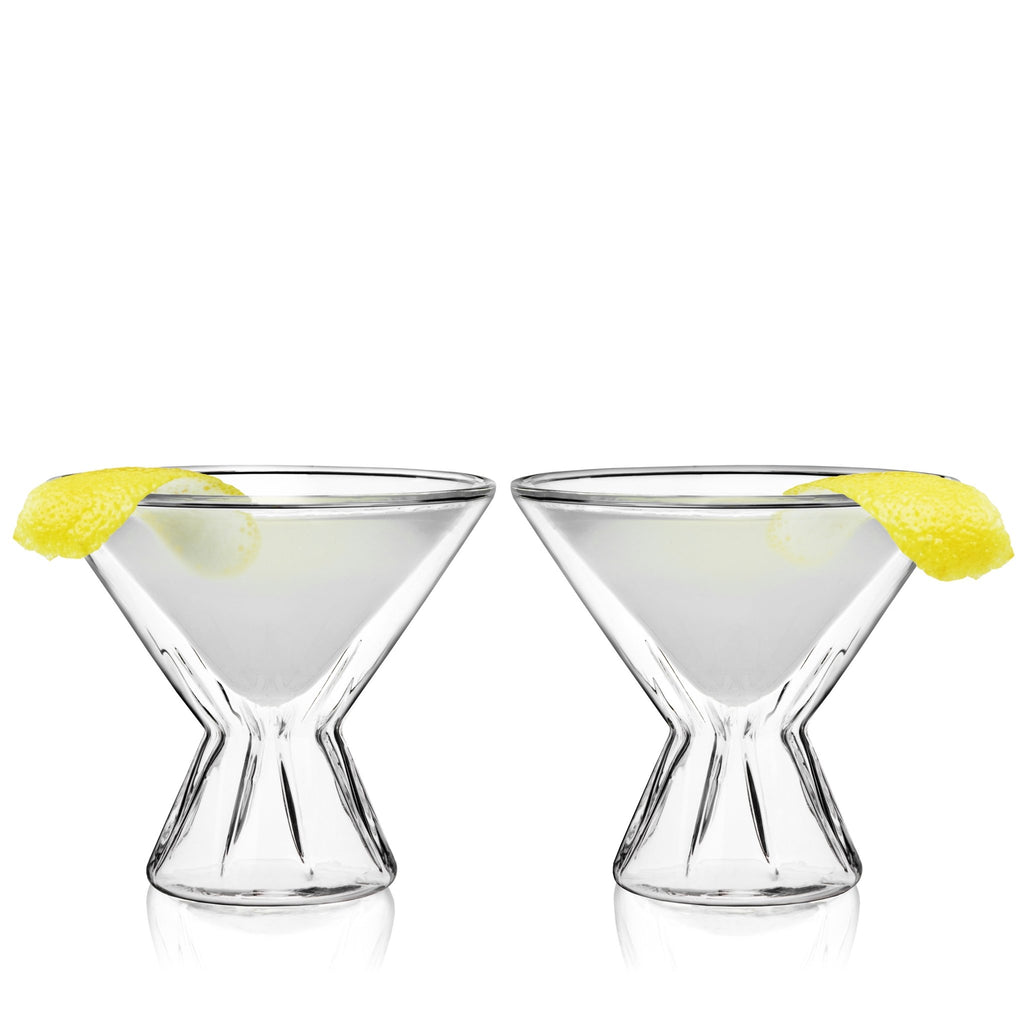 Double Walled Martini Glasses.