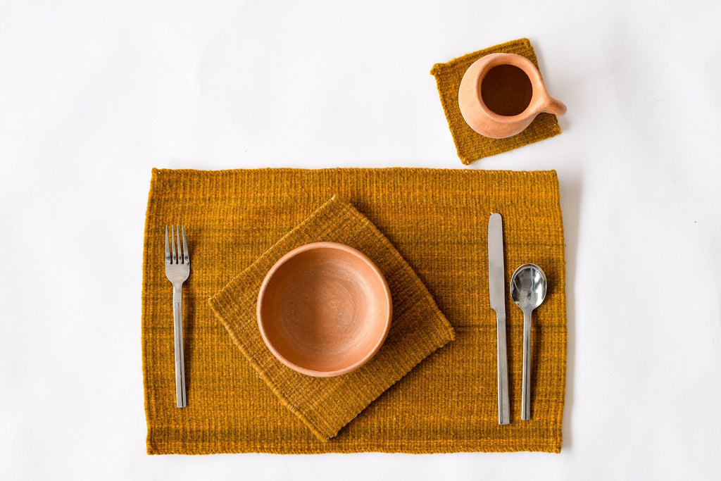 Handwoven Wool Placemat Set