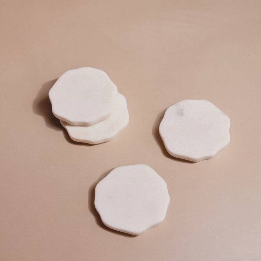Flor Marble Coasters (Set of Four) by MESO.