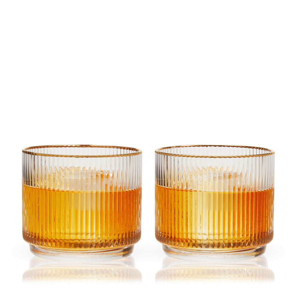 Meridian Crystal Lowball Tumblers Set of 2.