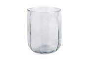 Hammered Water Glass , Natural - 4 X 3 Inches.