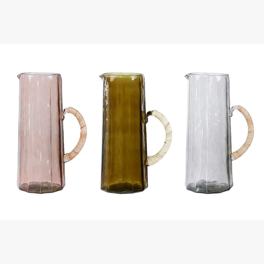 Hammered water pitcher, Natural -6.25 x 9.5 Inches.